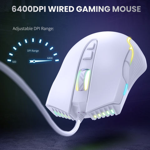 Mouse Gamer Onikuma Cw905 Rgb 6400dpi Blanco – imagen 3
