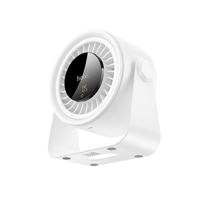 Ventilador Mini Escritorio Recargable Hoco Hx66 Blanco – imagen 4