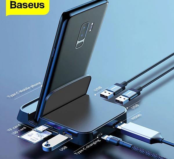 Hub Base Mate Docking Tipo C Multifunción 7 en 1 Baseus – imagen 3