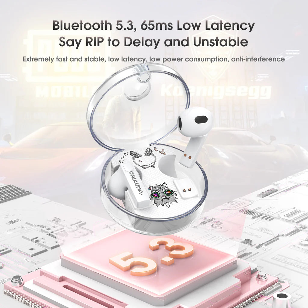 Audifonos Bluetooth In Ear Tws Onikuma T301 Blanco – imagen 2