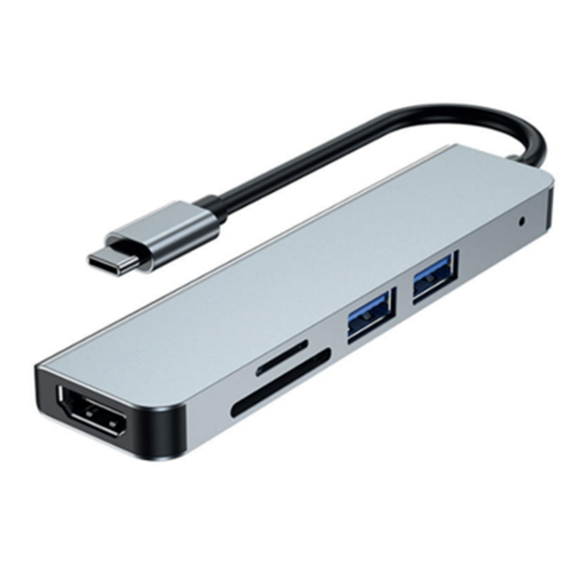Adaptador Hub Tipo C 5 en 1 BYL-2010N Gris