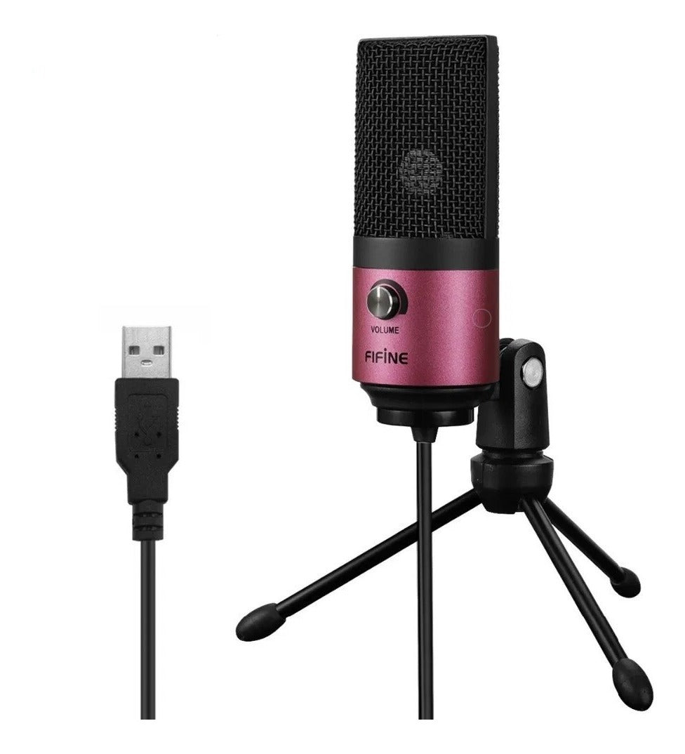 Micrófono Usb Fifine Profesional Pc Ps4 Rosado – imagen 4
