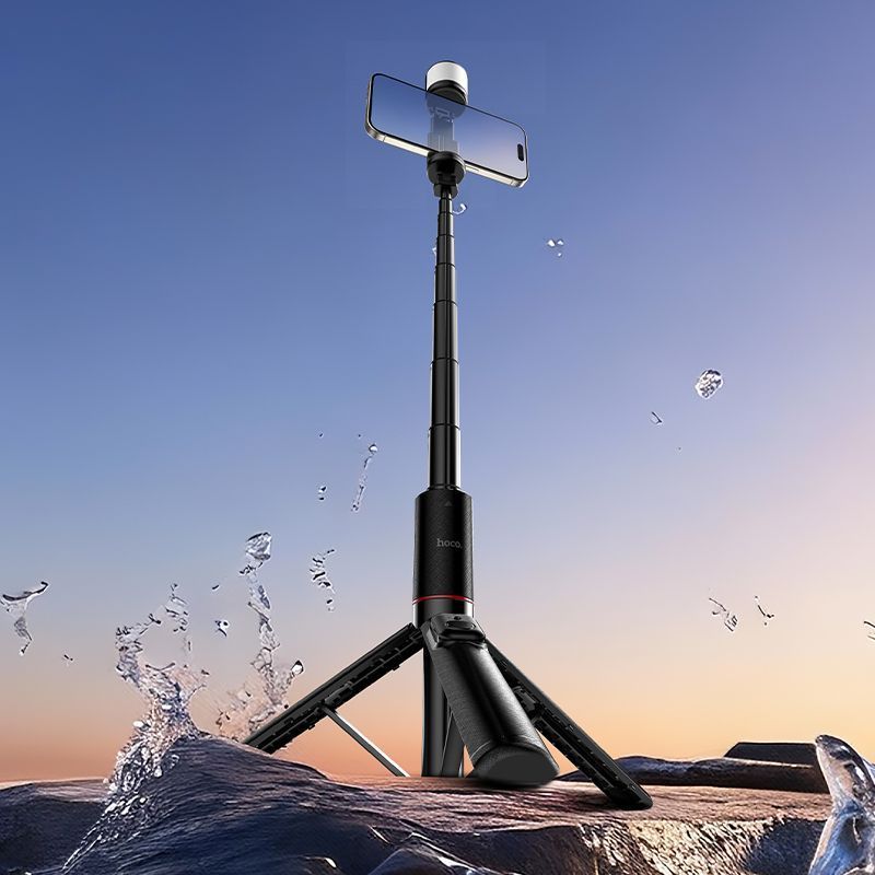 Baston Selfie Tripode Bluetooth 2 en 1 Hoco K34 + Control Negro – imagen 4