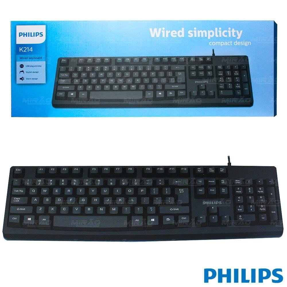 Teclado Alambrico Philips K214 Negro – imagen 2