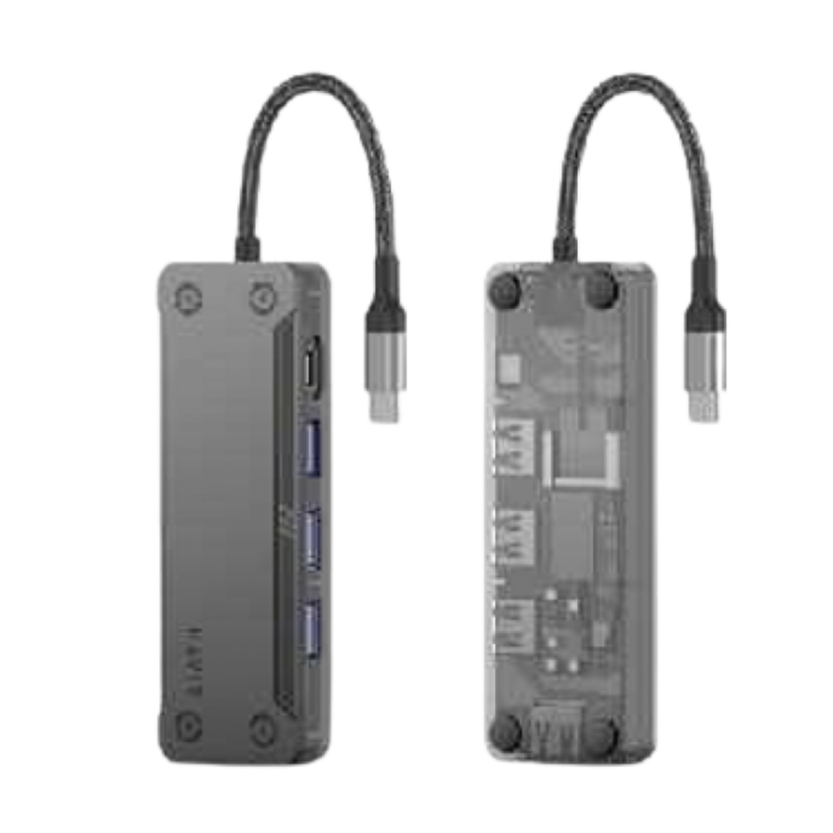 Adaptador Hub Tipo C 5 en 1 Havit Hb4020 Usb-A/Hdmi/PD 100w Gris