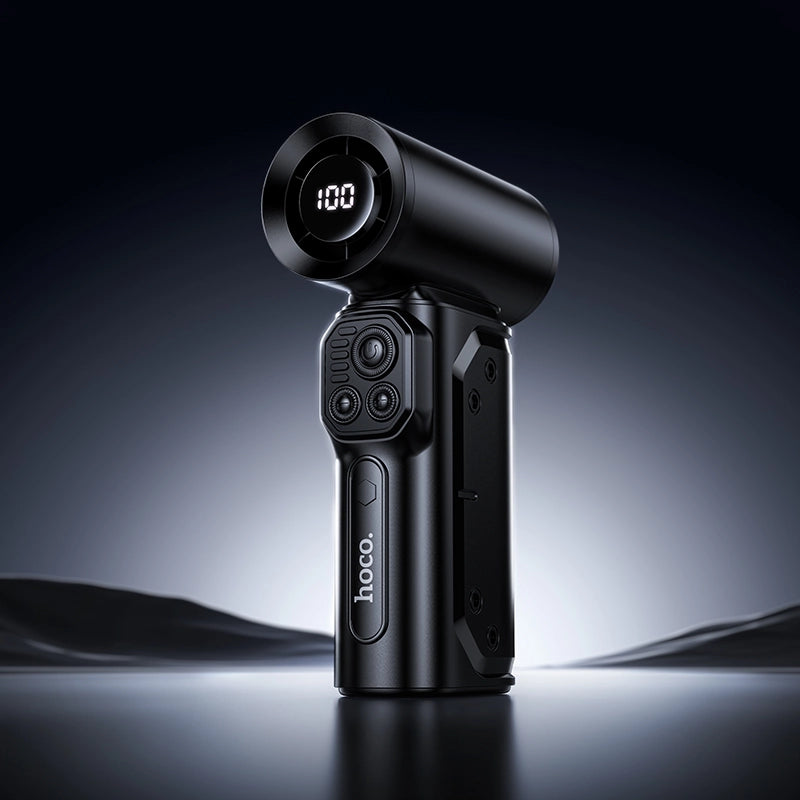 Soplador De Aire Portatil Ultra Velocidad Pantalla Led Hoco Hx68 Negro – imagen 4