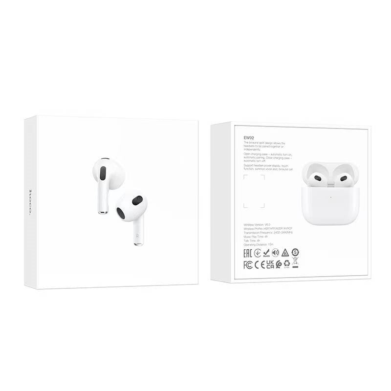 Audífonos Bluetooth In Ear Hoco Ew92 Tws 4 Horas Blanco – imagen 3
