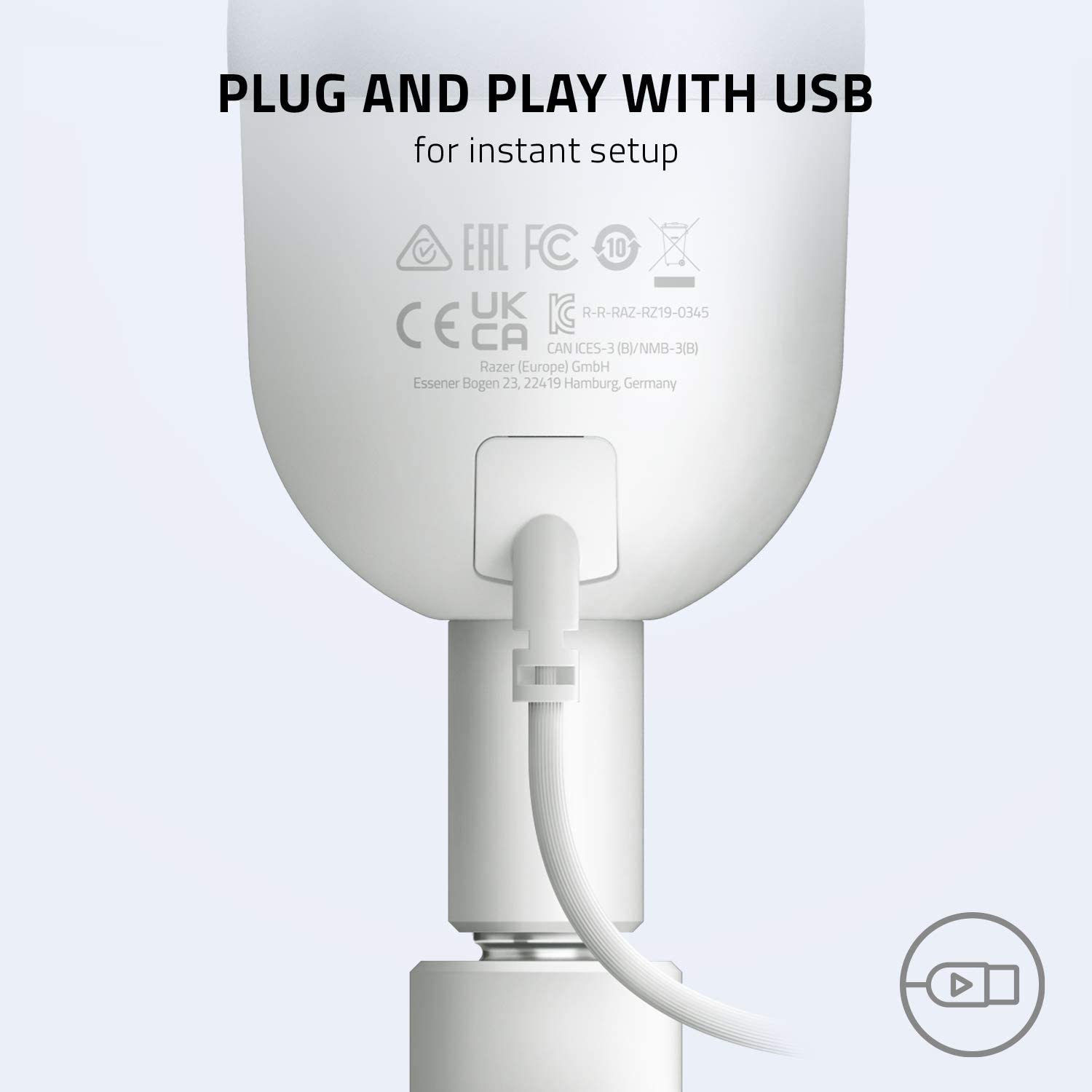 Micrófono Streamer Razer Seiren Mini Mercury Blanco – imagen 3