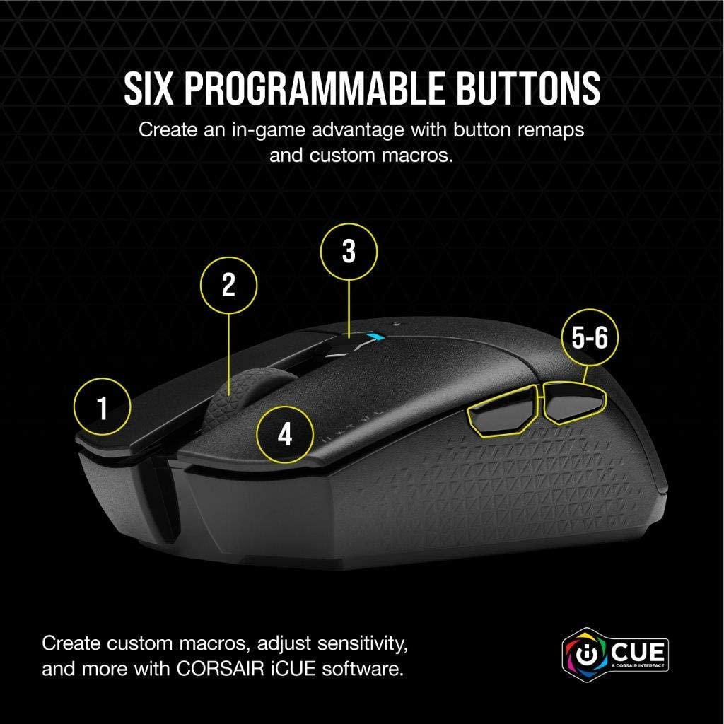 Mouse Gamer Corsair Inalámbrico Katar Pro 10000dpi Negro – imagen 2