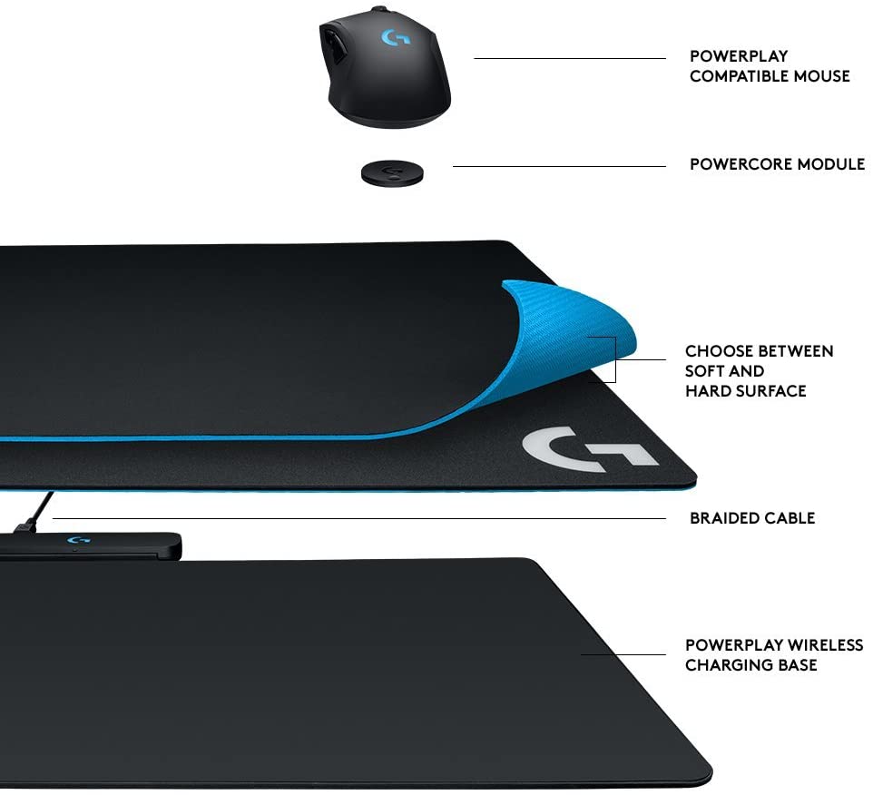 Mousepad Gamer Logitech Powerplay Carga Inalámbrica Negro – imagen 6