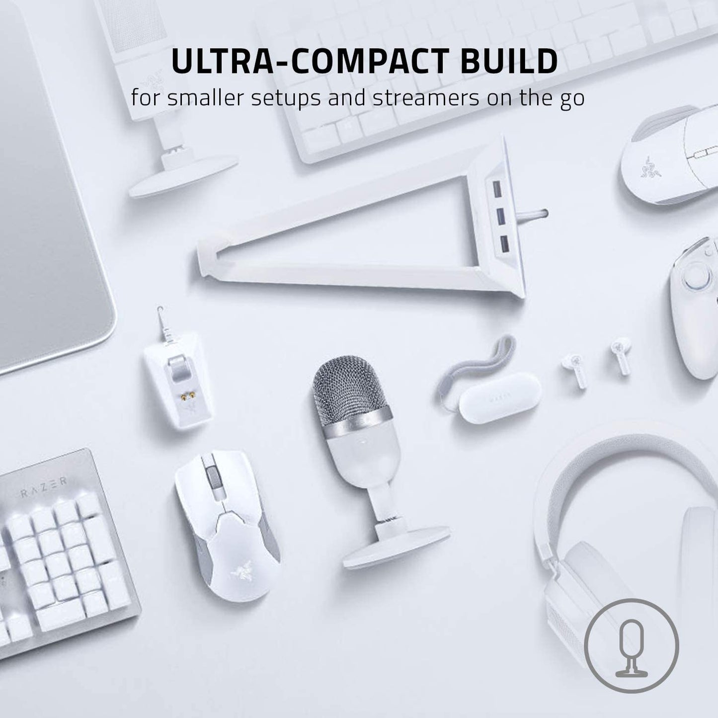 Micrófono Streamer Razer Seiren Mini Mercury Blanco – imagen 2