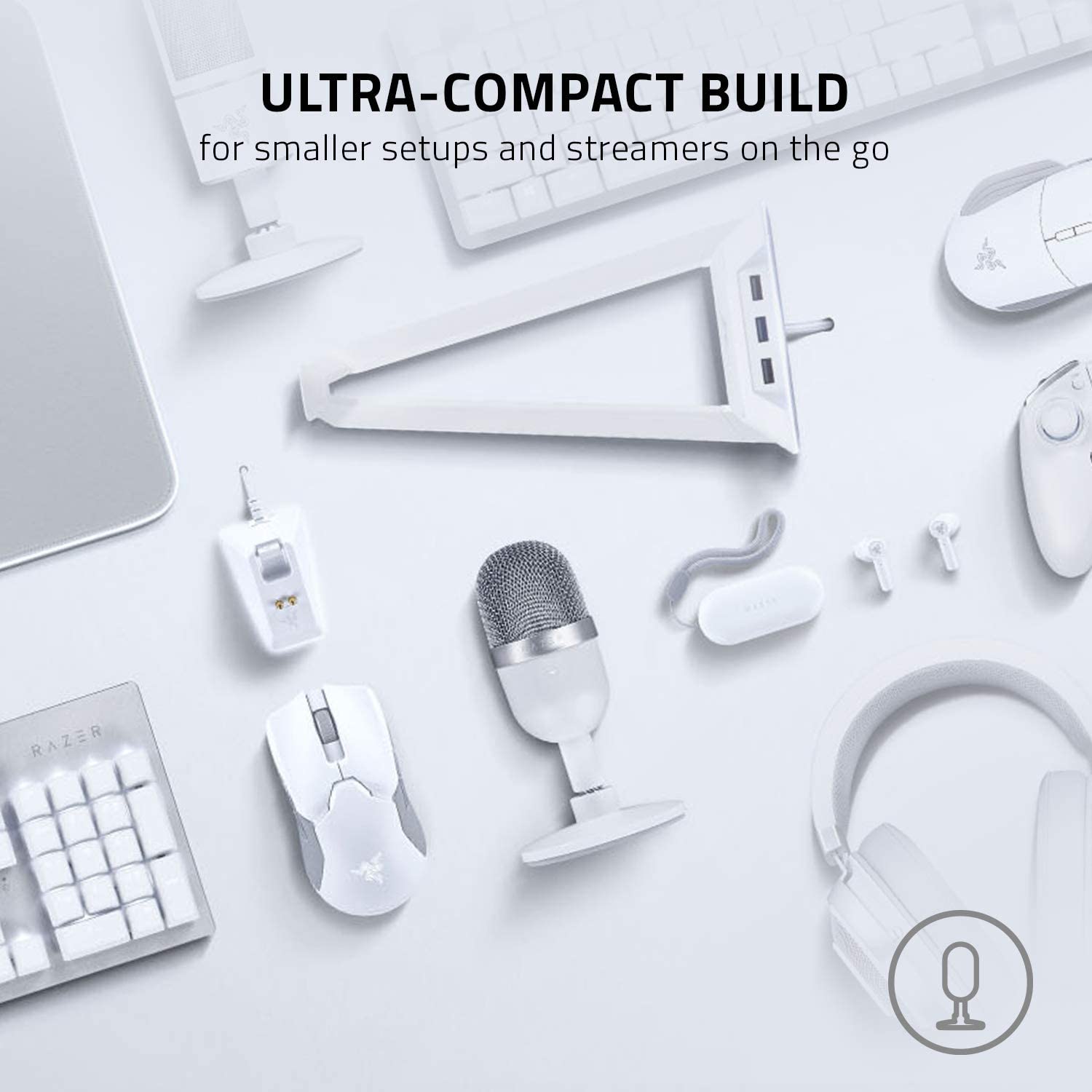 Micrófono Streamer Razer Seiren Mini Mercury Blanco – imagen 2
