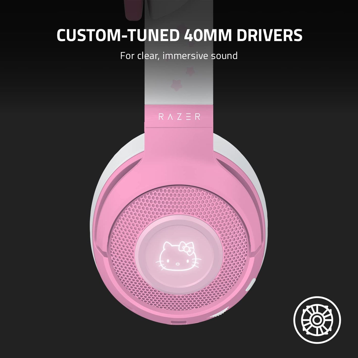 Audifonos Gamer Razer Bluetooth Kraken Hello Kitty & Friends Edition – imagen 2