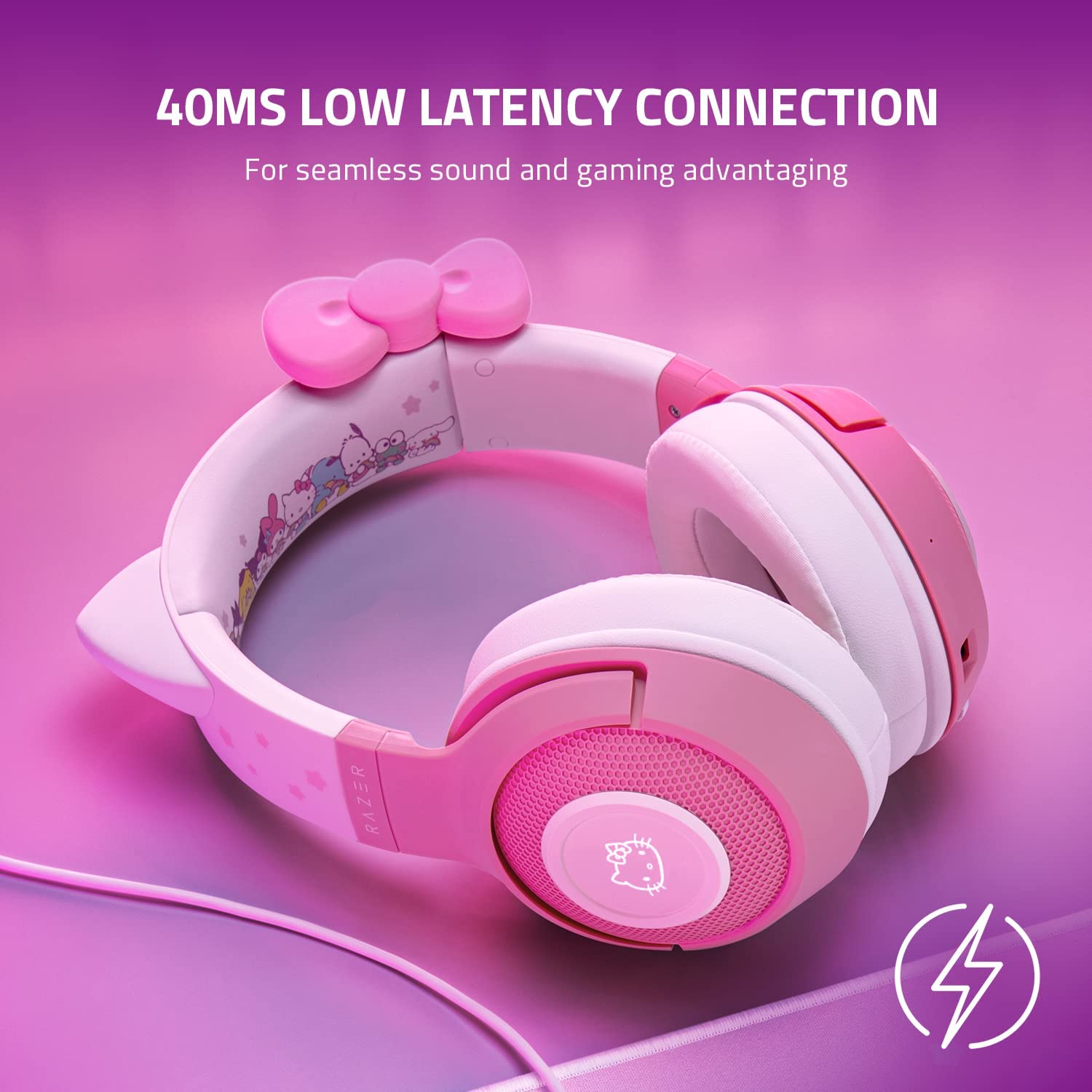 Audifonos Gamer Razer Bluetooth Kraken Hello Kitty & Friends Edition – imagen 5