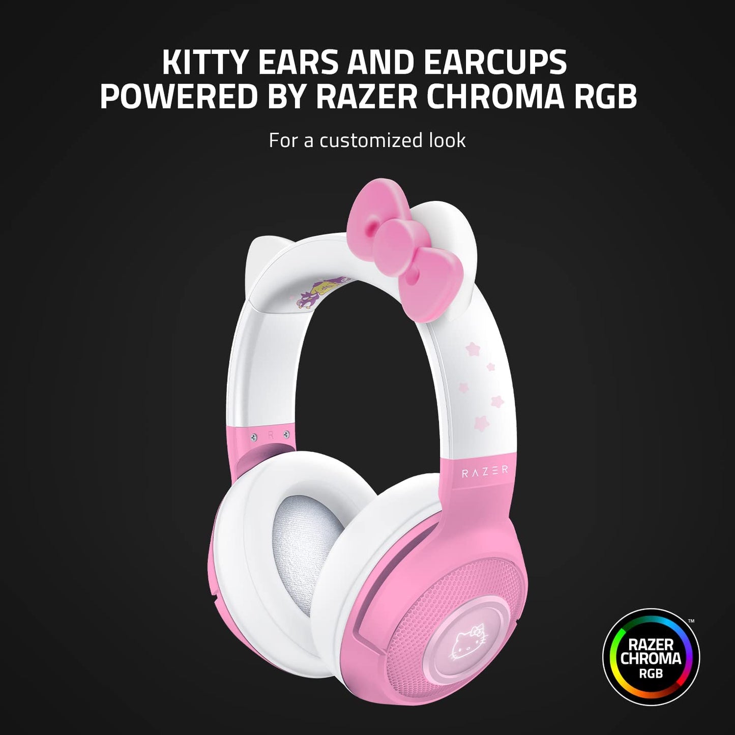Audifonos Gamer Razer Bluetooth Kraken Hello Kitty & Friends Edition – imagen 7