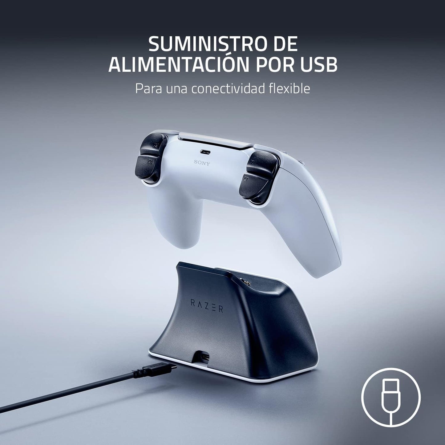 Base Cargador Razer Para Control Ps5 Azul – imagen 3