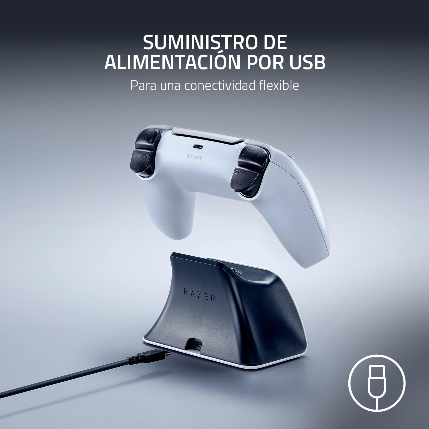 Base Cargador Razer Para Control Ps5 Azul – imagen 3