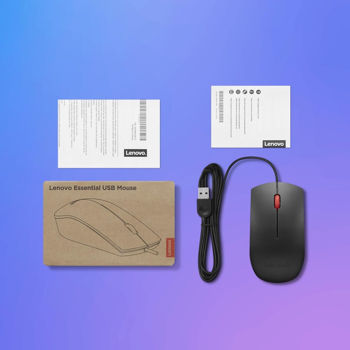 Mouse Lenovo Con Cable Essential Usb Color Negro – imagen 5