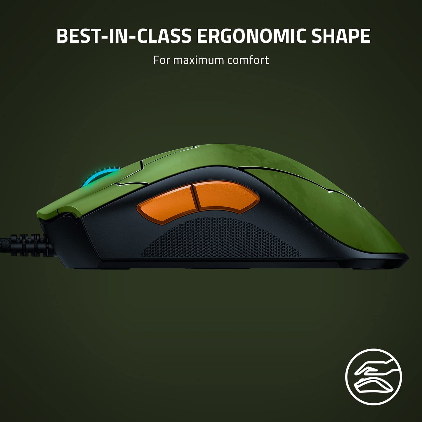 Mouse Gamer Razer DeathAdder V2 20000dpi Halo Infinite Verde – imagen 5
