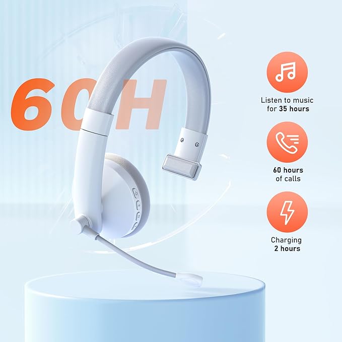 Audifono Bluetooth Con Microfono Meetion Bth002 Blanco – imagen 3