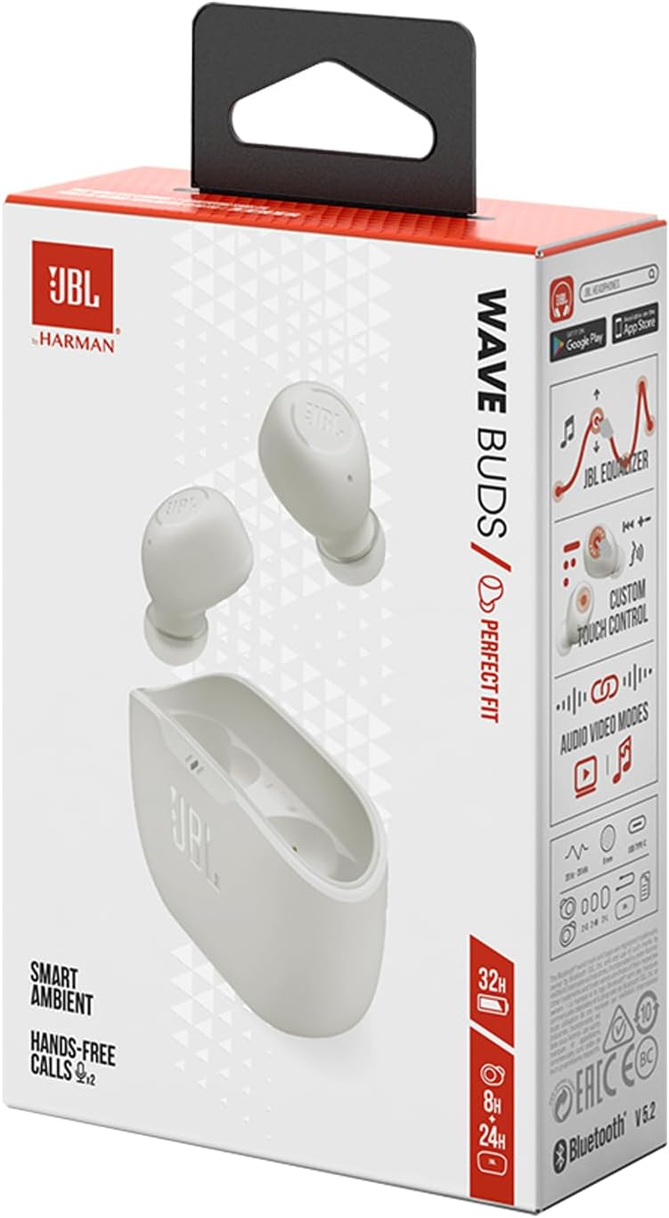 Audífonos Bluetooth Jbl Wave Buds Tws Blanco – imagen 2