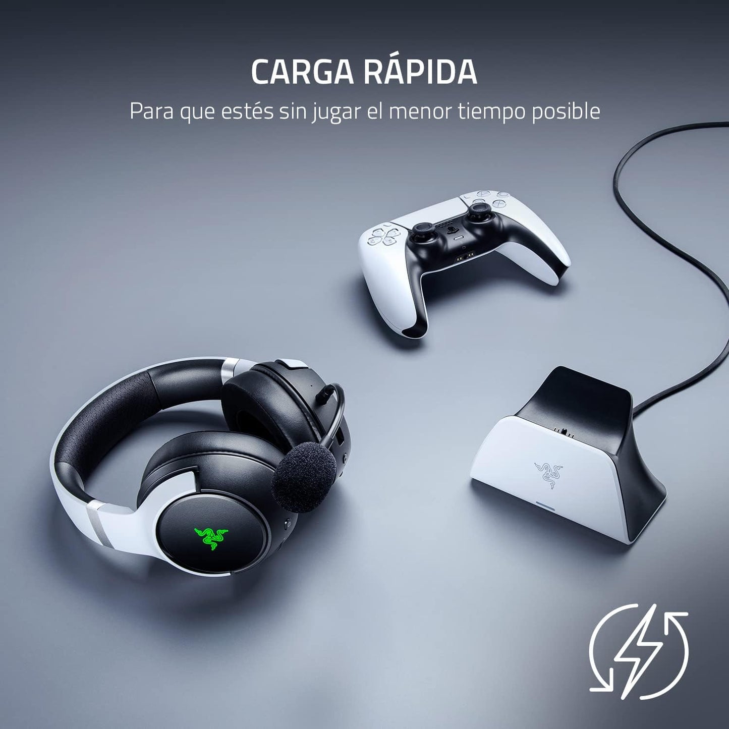 Base Cargador Razer Para Control Ps5 Azul – imagen 2