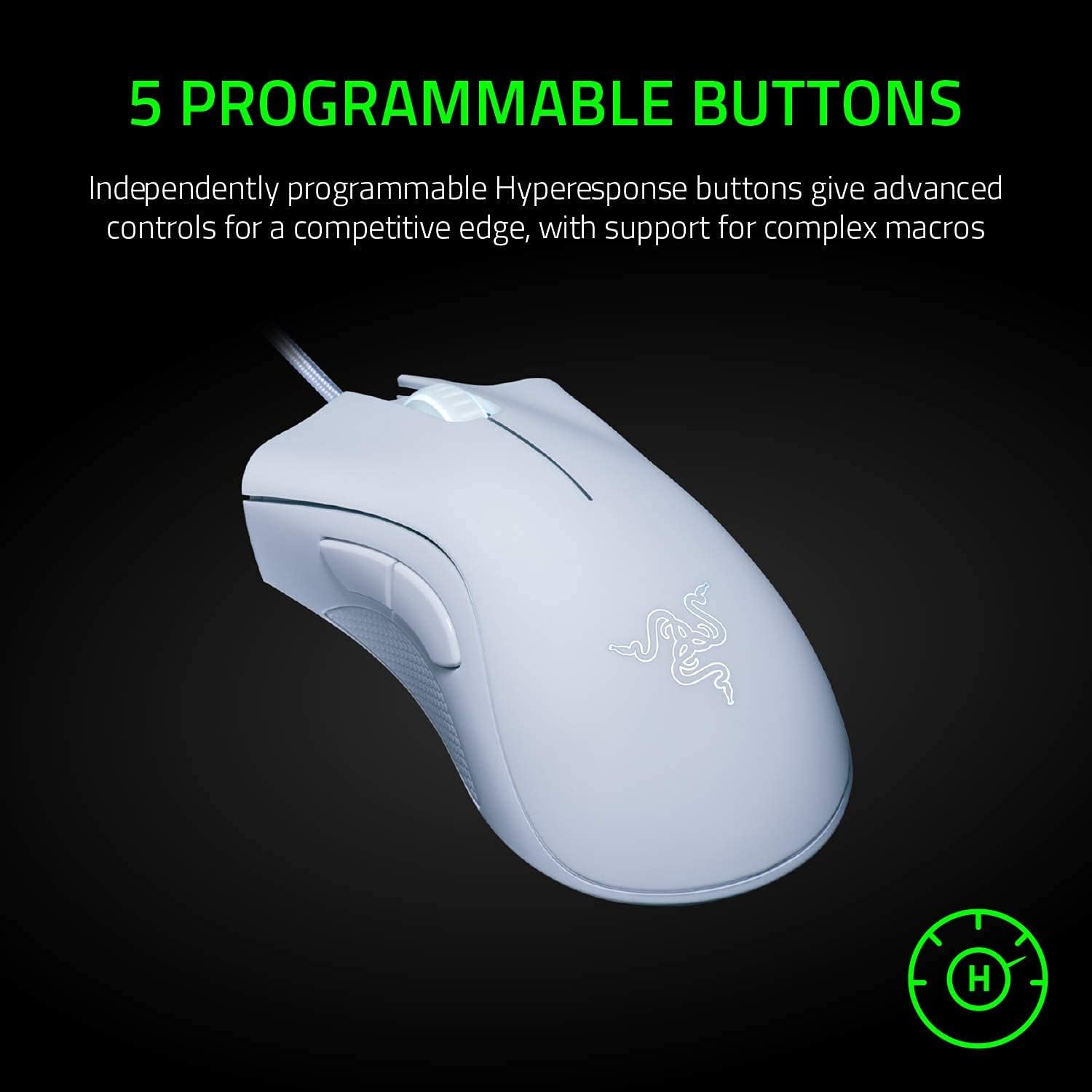 Mouse Gamer Razer Deathadder Essential 6400 Dpi Blanco – imagen 2
