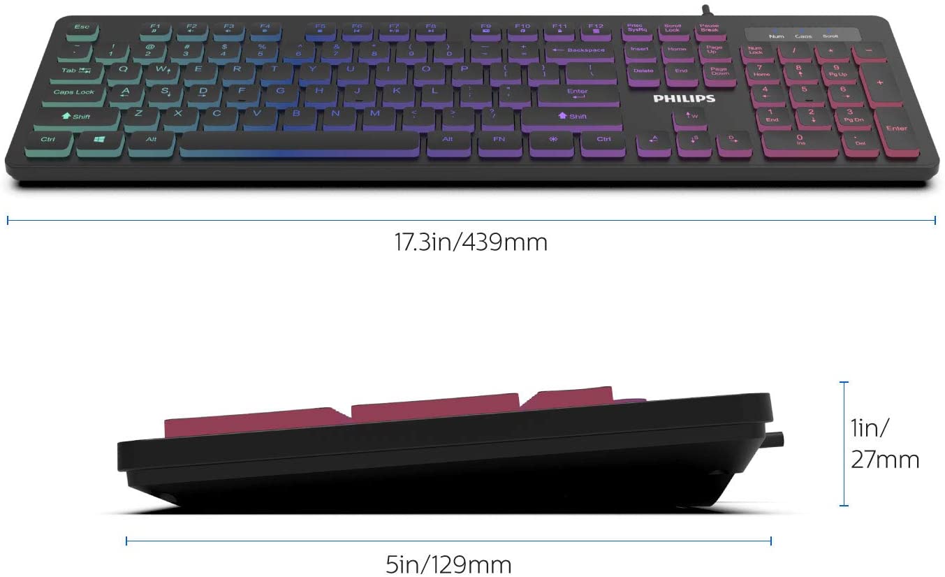 Teclado Gamer Philips G264 Retroiluminado Negro – imagen 2