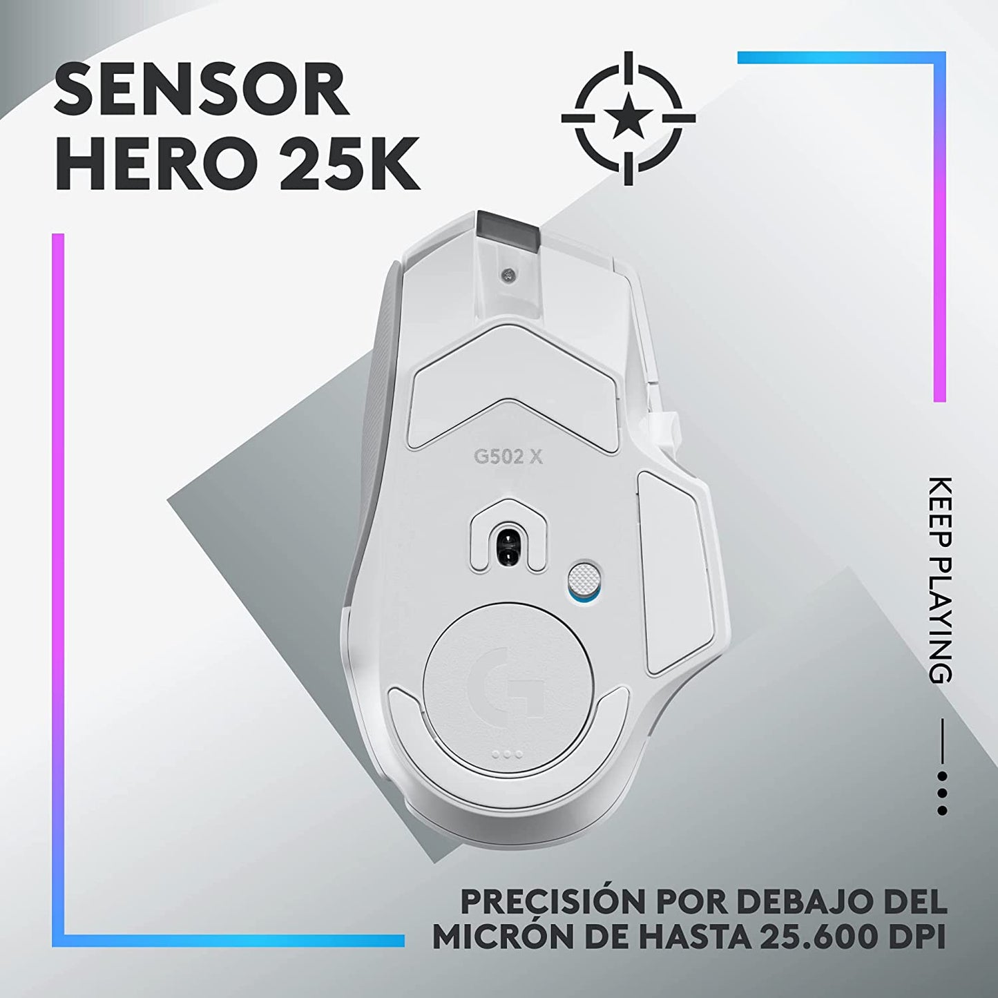 Mouse Gamer Inalambrico Logitech G502 x Plus Rgb 25000dpi Blanco – imagen 3