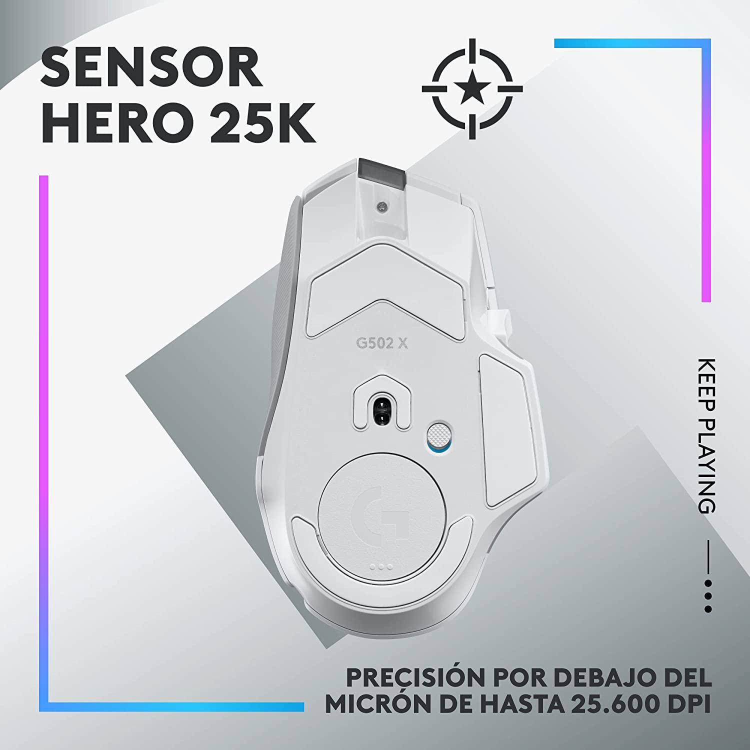Mouse Gamer Inalambrico Logitech G502 x Plus Rgb 25000dpi Blanco – imagen 3