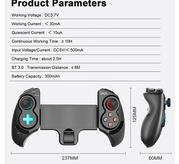 Control Joystick Bluetooth Ipega Sw029 Tablet Smartphone Nintendo Switch – imagen 2