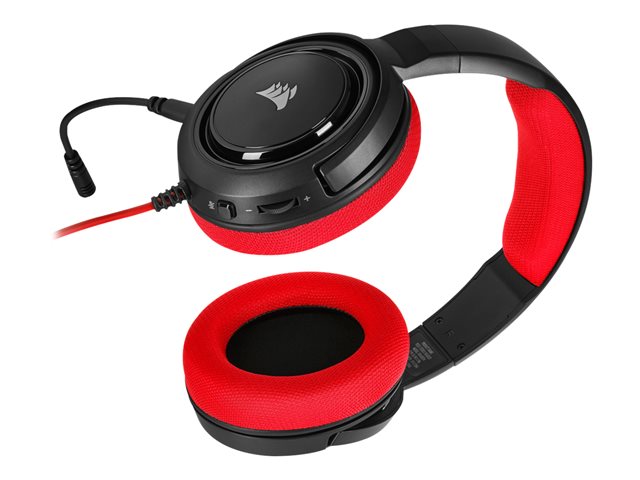 Audifonos Gamer Corsair Hs35 Pc Ps5 Xbox Switch Negro Rojo – imagen 6