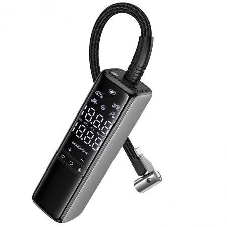 Inflador De Neumáticos Portátil Borofone Fc1 Negro