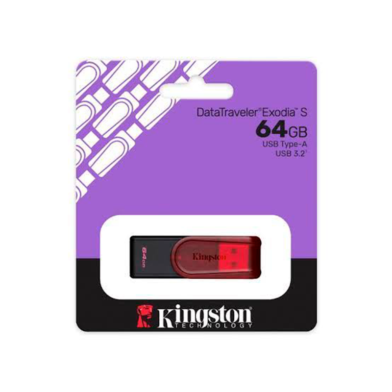 Pendrive Kingston Exodia S 64GB Rojo