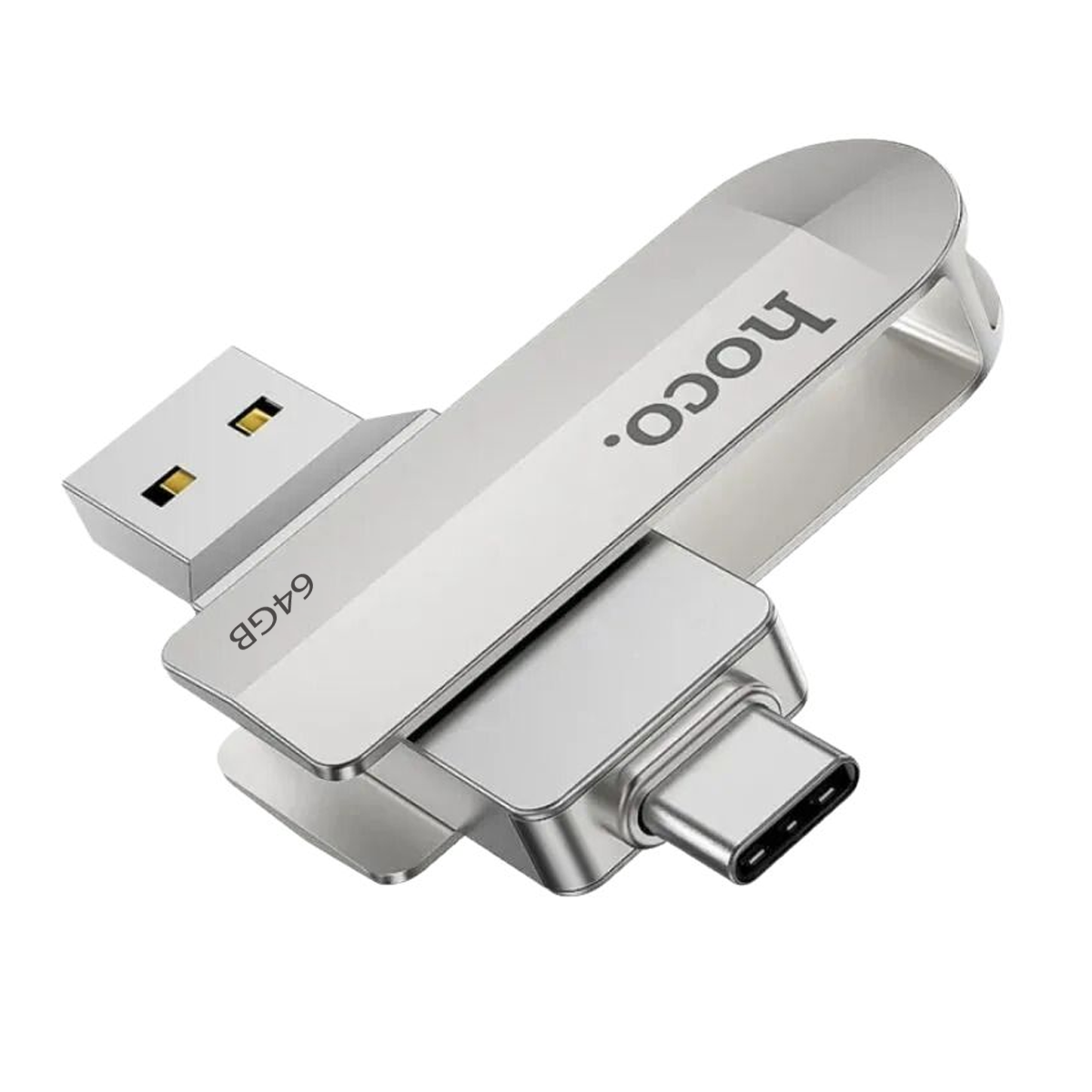 Pendrive Dual Usb 3.0 Tipo C Hoco Ud10 64 Gb Gris