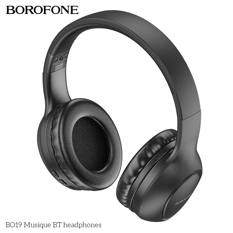 Audífonos Bluetooth Borofone Bo19 Negro – imagen 2