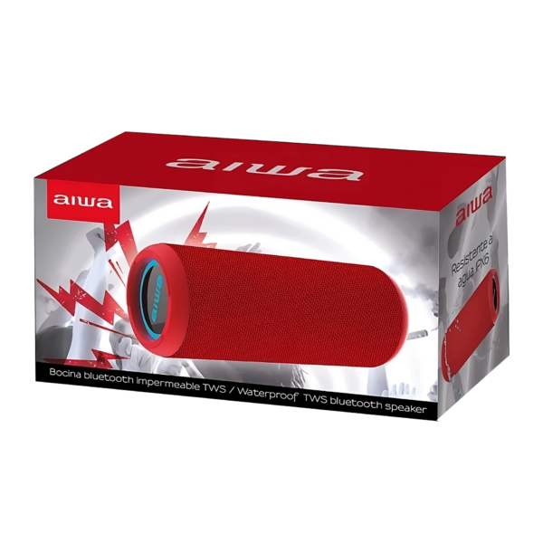 Parlante Portátil Bluetooth 20w Impermeable Tws Aiwa Aw-kf4 Rojo – imagen 2