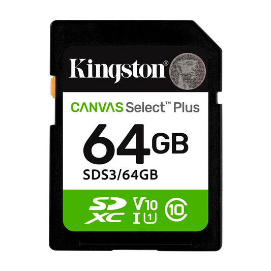 Memoria Tarjeta Sd Kingston Canvas Select Plus 64 Gb Clase 10