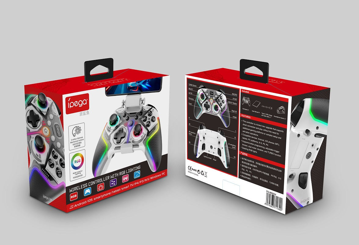 Control Joystick Ipega Pg-9666bh Rgb Para Android Ios Pc Switch Ps3 Ps4 – imagen 3