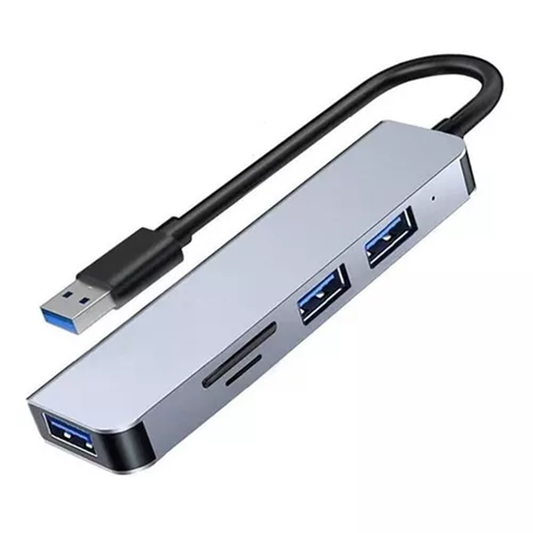 Adaptador Hub Usb 5 en 1 BYL-2103U Gris