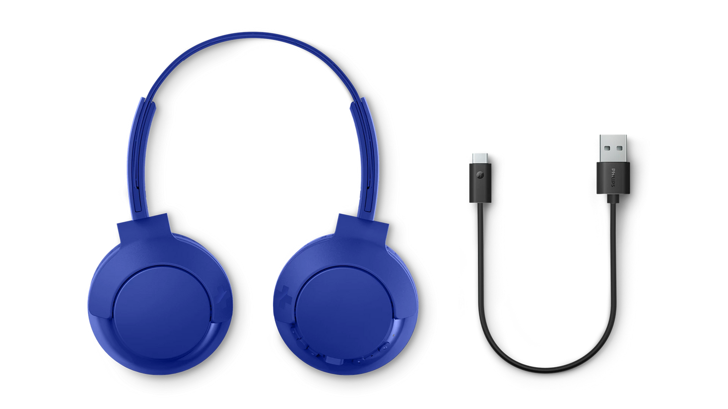 Audífonos On Ear Bluetooth Philips Shb3075 Bass+ 60 Horas Azul – imagen 4