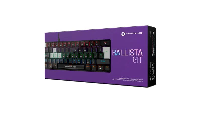 Teclado Gamer Mecanico Primus Ballista 61t Mini Red Switch Negro – imagen 2