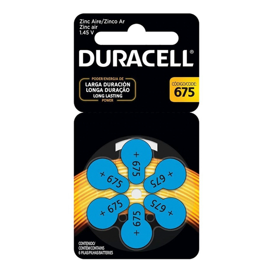 Pack 6 Pilas Duracell Activair 675 Audífonos
