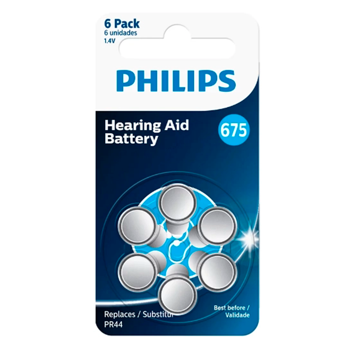 Pila Auditiva Philips Tamaño 675 Blister Pack x6