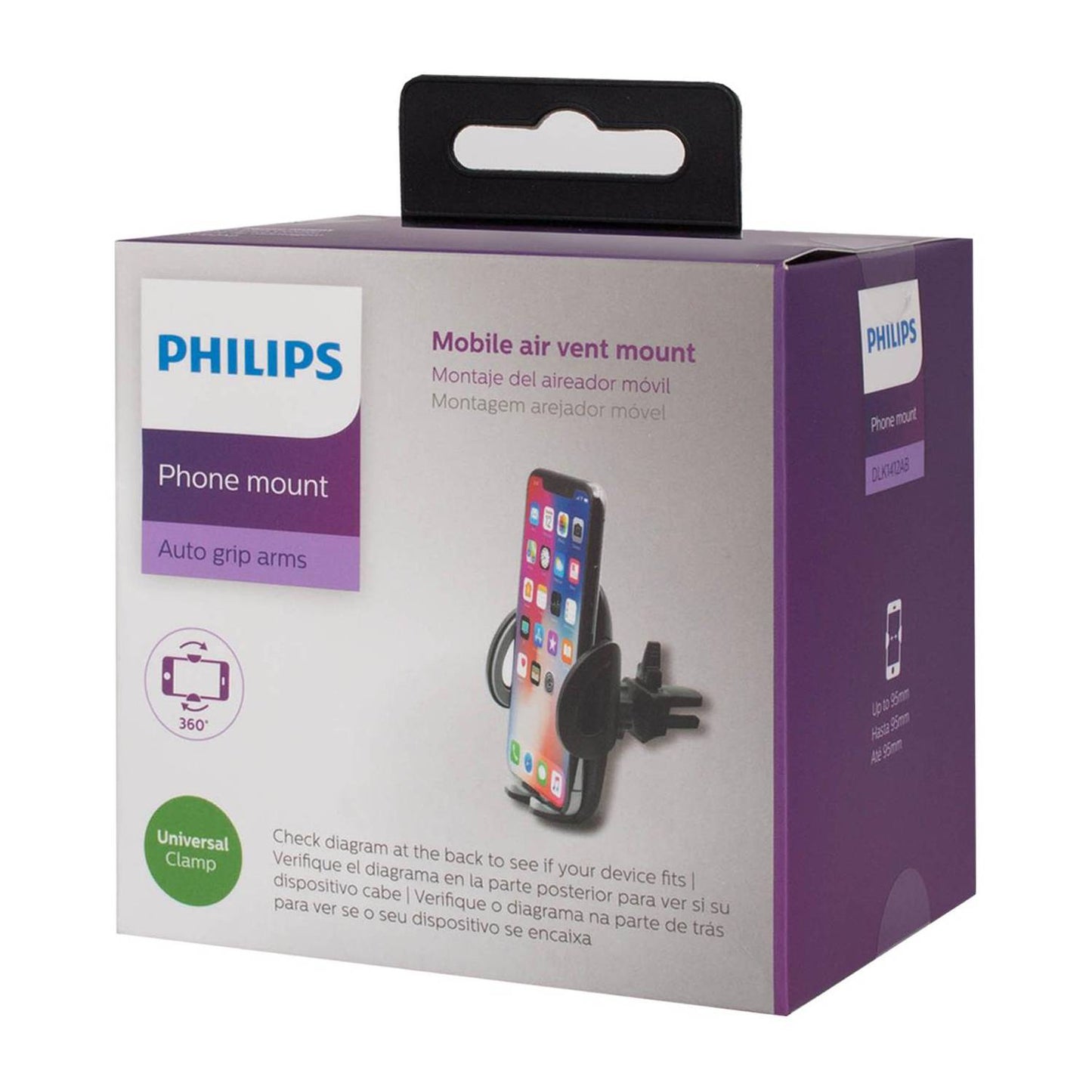 Soporte Auto Para Celular Philips Dlk2412sb Negro – imagen 2