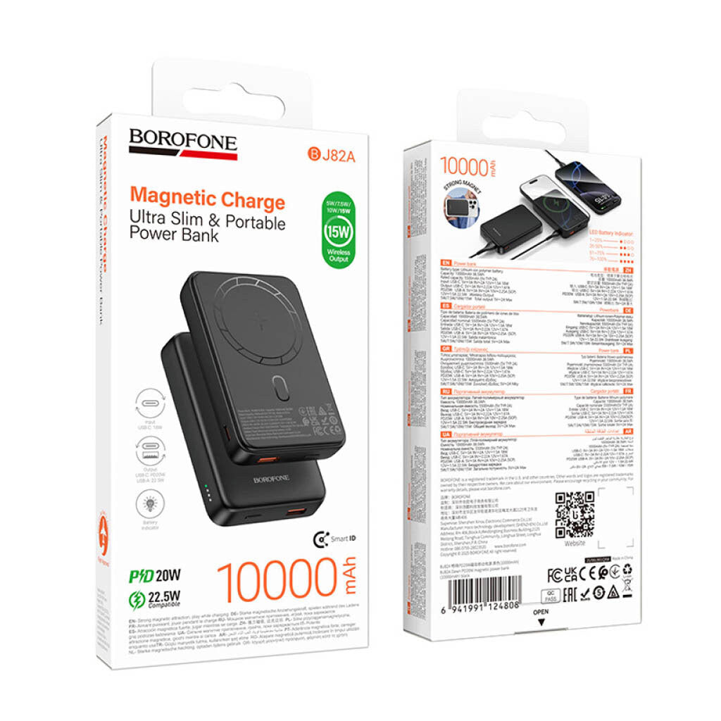 Powerbank Magnetica Borofone Bj82a Magsafe 10000 Mah Negro – imagen 3