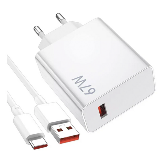 Cargador Carga Rapida Xiaomi Mi 67w MDY-12-ES + Cable Tipo C Blanco