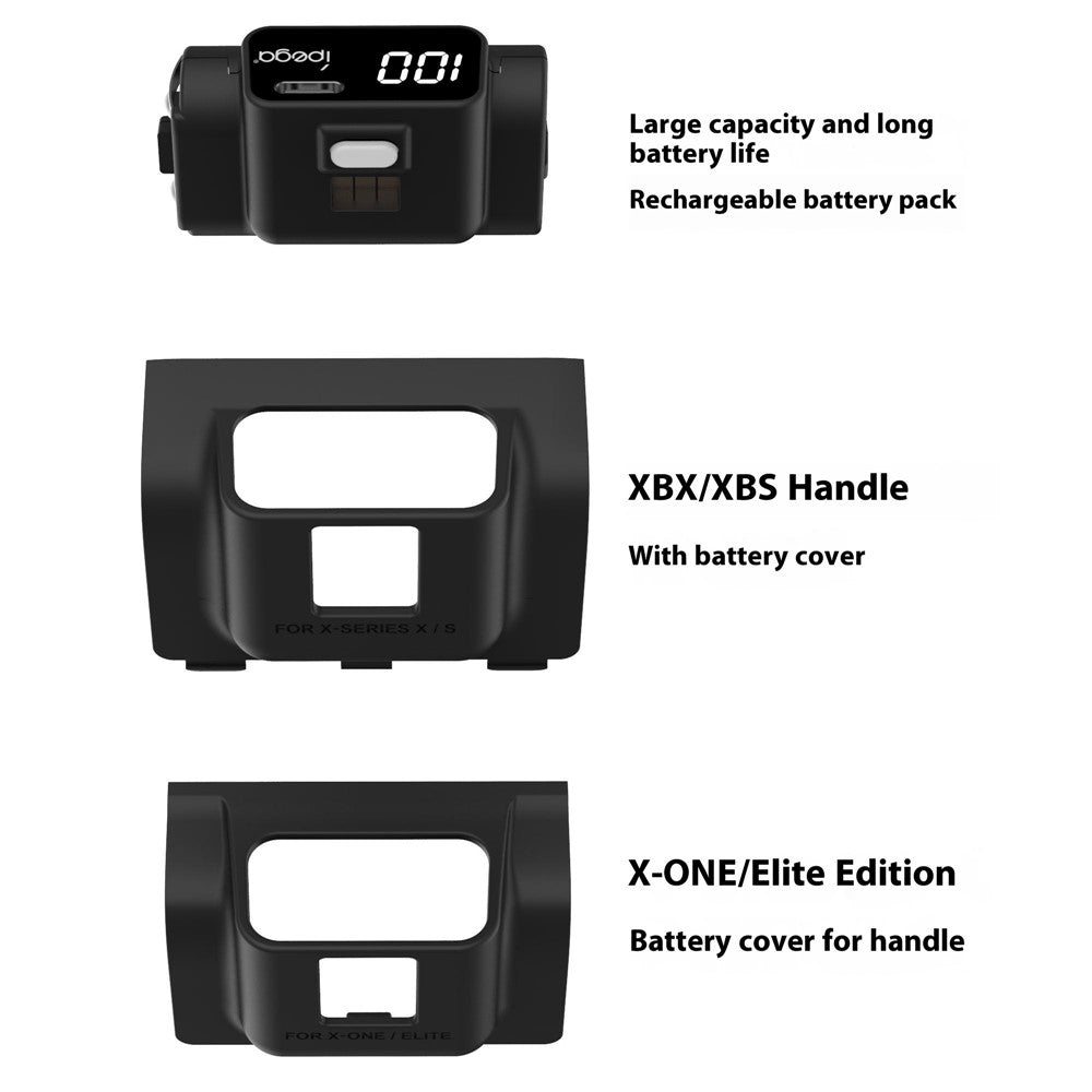 Bateria Externa Ipega Pg-xbx030a Para Control Xbox Negro – imagen 3
