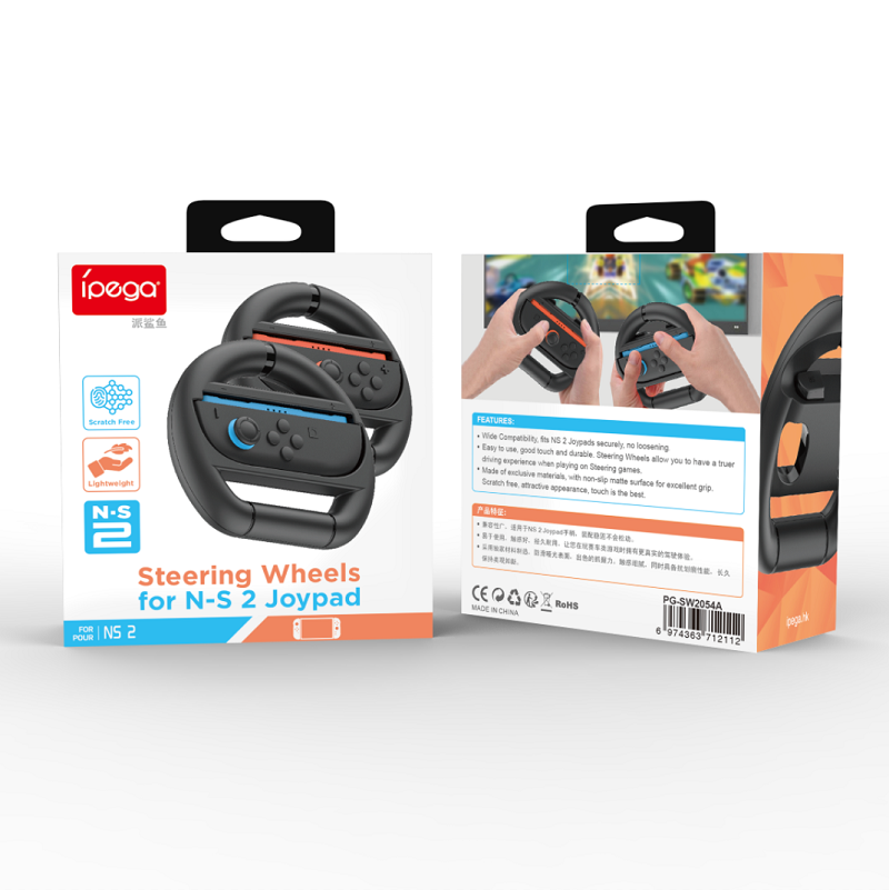 2 Pack Grip Volante Ipega Pg-sw2054 Para Controles Ns 2 Negro – imagen 2