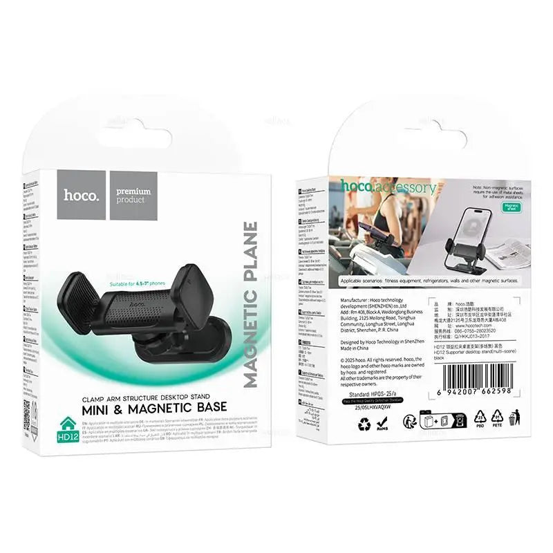 Soporte De Escritorio Pared Muro Piso Hoco Hd12 Negro – imagen 4